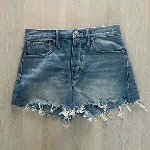 Madewell Women's Distressed Blue Jean Shorts